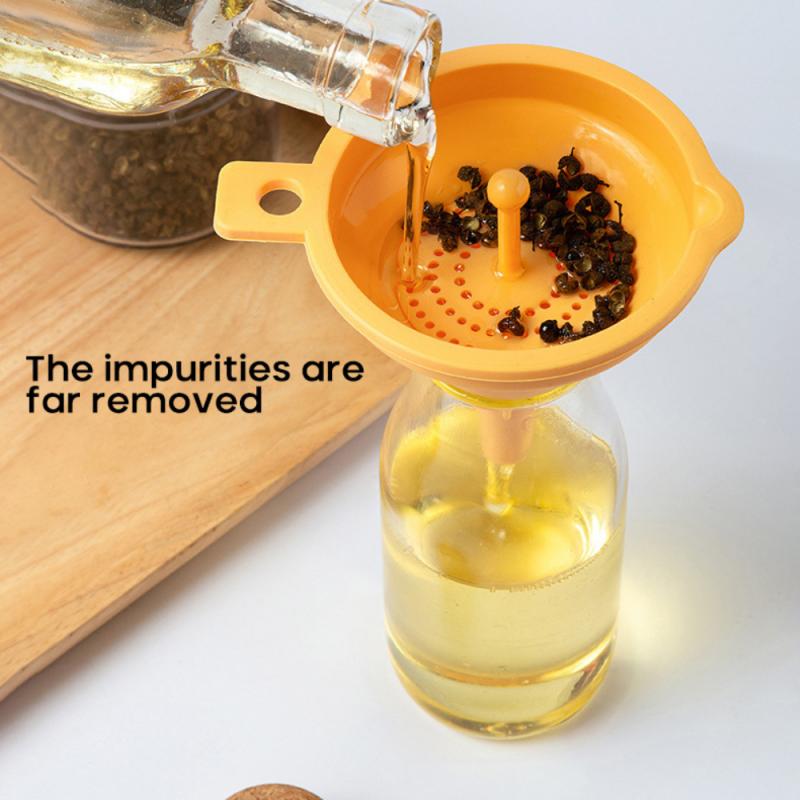Mini Silicone Funnel Folding Funnel Kitchen Household Multifunctional Collapsible Portable Folding Oil Funnel Wine Funnel