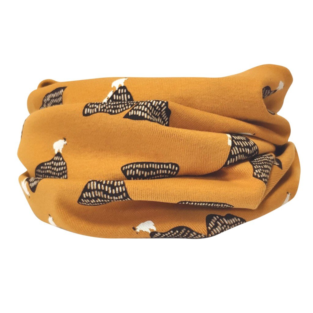 Spring Autumn Winter Children Warm Scarf For 0-10 Years Old Kids Boy Girl Neck Collar Baby Cartoon Scarves Warm Collar: Yellow