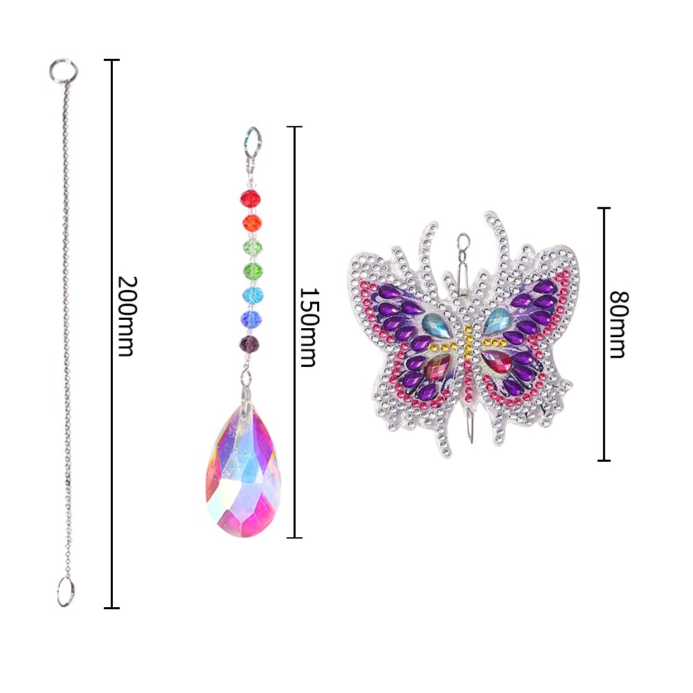 Crystal Light Catching Wind Chimes Jewelry Handmade Hanging Angel Tears Diamond Sunburst Wind Chime Pendant Garden Decoration