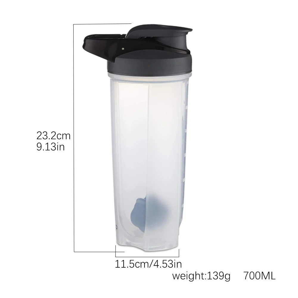 Bouteilles Shaker de 28 oz pour shakes protéinés, tasses Shaker avec fouet mélangeur à bille, bouteille Shaker avec poignée, voyage à emporter