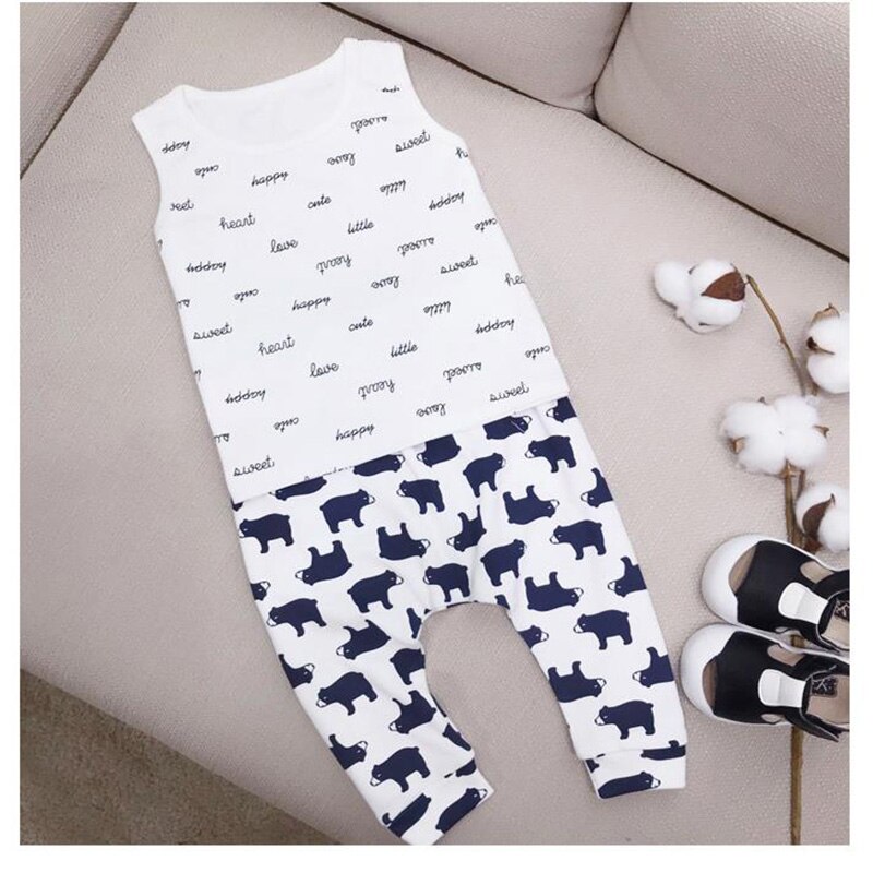 3 - 24M Bébé Pantalon Printemps et Automne Mince Pantalon Garçons Pur Coton Enfants Respirant À La Dessin Animé Ours Vêtements De Sport
