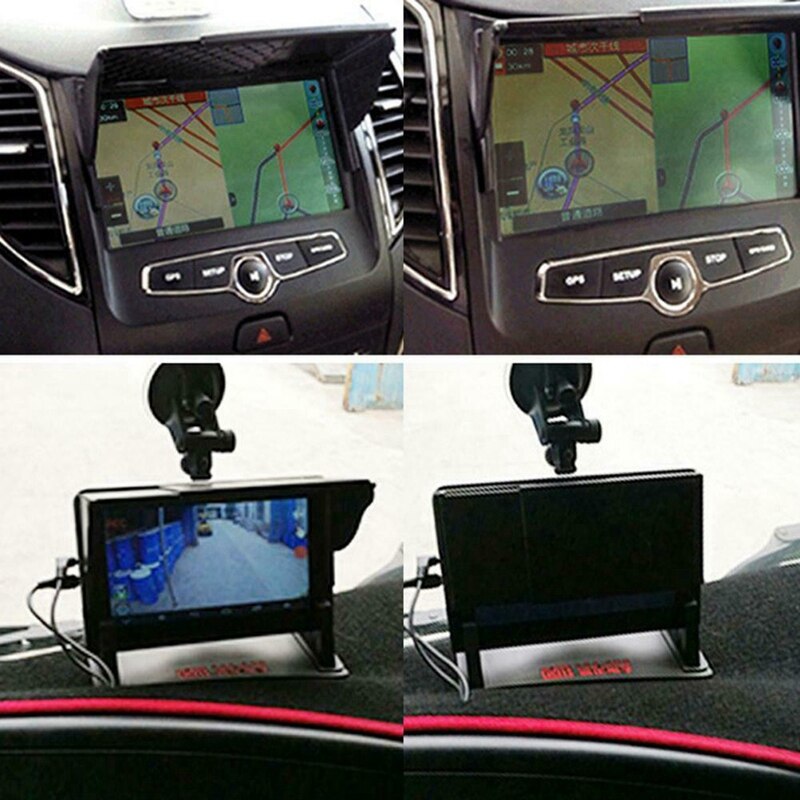 145-245mm carro instrumento central sun visor gps navigator visor sun visor painel de peças de automóvel