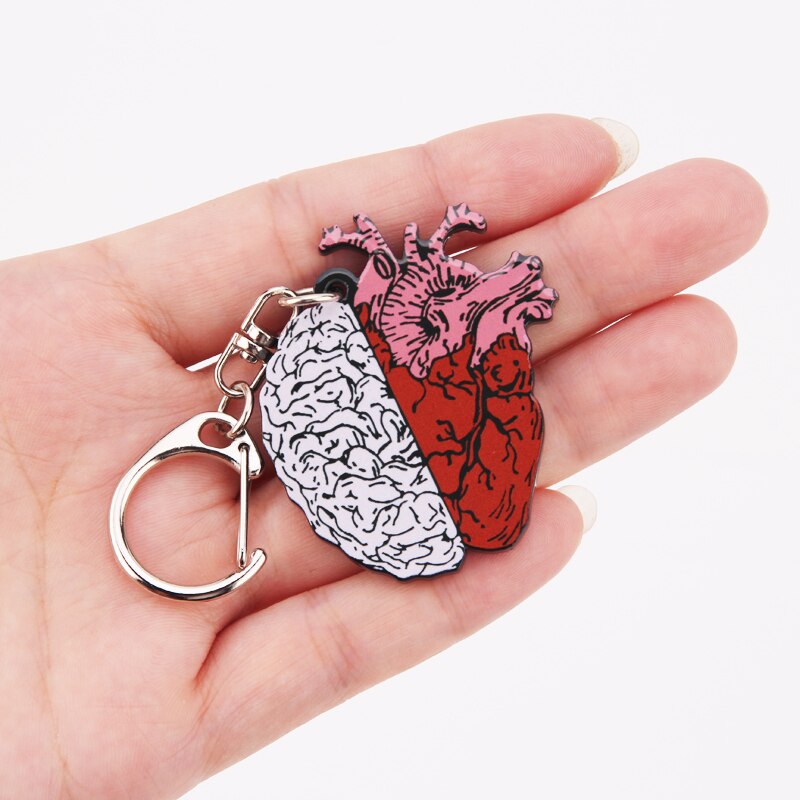 Anatomisch Hart Sleutelhanger Medische Anatomie Hart Neurologie Sleutelhanger Voor Arts En Verpleegkundige Vrouwen En Mannen Sleutelhanger Porte clef: 06