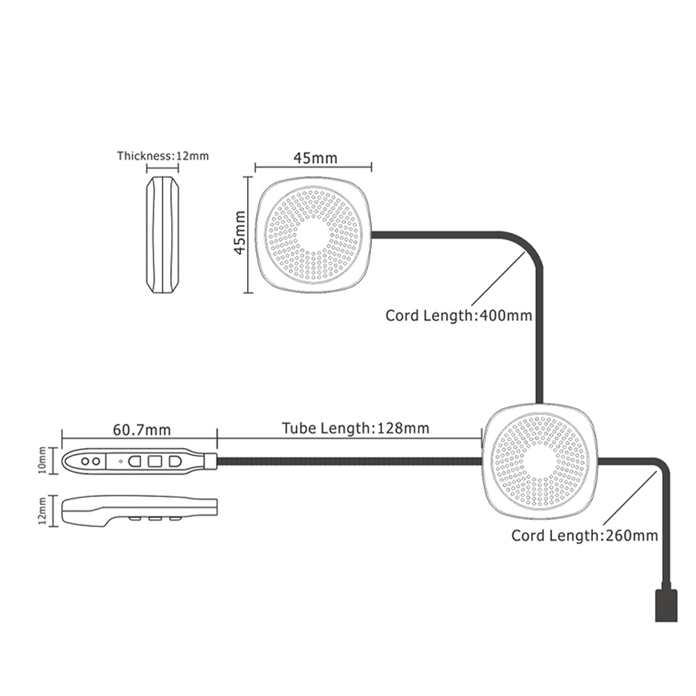 VR robot Bluetooth 5.0 Moto Helmet Headset Wireless Handsfree Music Speaker Headphones with Sponge Support Siri For Motorcycle