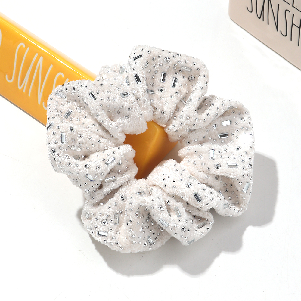 Luksusowe, szerokie opaski do włosów z kryształkami dla kobiet, błyszczące, elastyczne, duże, sznurkowe akcesoria do włosów dla kobiet: Zielony