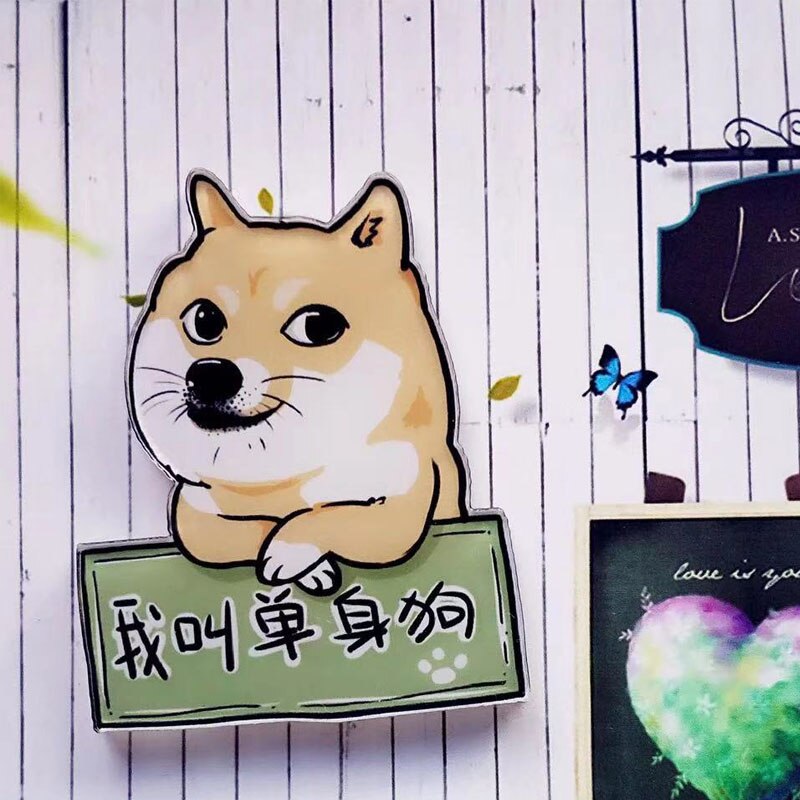 Schattige cartoon huisdier hond serie broches studenten favoriete doe-het-zelf kleding, schoenen, hoeden, tassen en accessoires badge hondenhalsband acryl: 8
