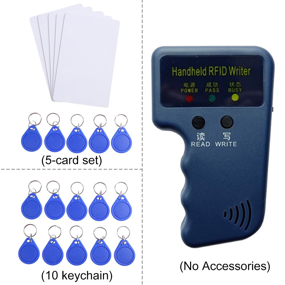 Waterdichte Handheld 125Khz Rfid Duplicator Key Copier Reader Schrijver Identiteitskaart Cloner Programmeur Schrijfbaar Key Kaarten Keyfobs
