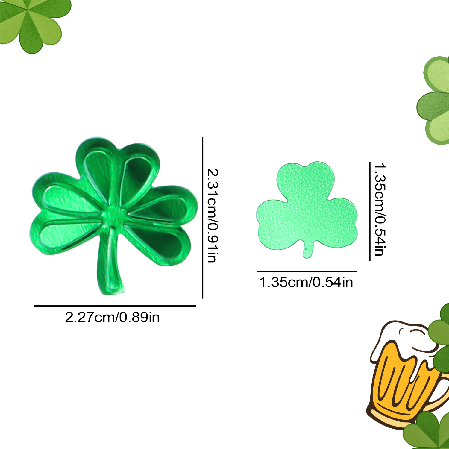 15g/30g St Patricks Day Table Decoration Sequins PVC Green Shamrock Confetti for Irish Festival Party Home Decoration