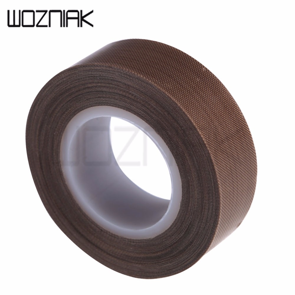 PTFE Coated Fiberglass Fabric With Silicone Adhesive Tape 10M Smooth Anti-stick Adhesive Tape High Temperature Resistance