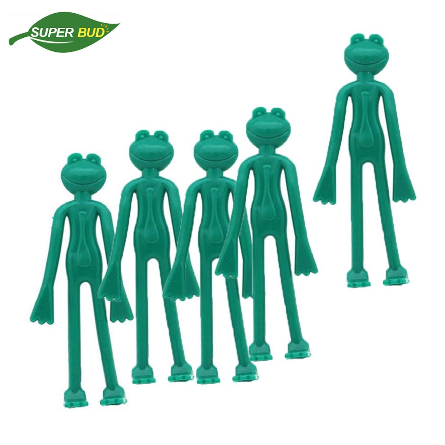 Super süße, langlebige, dekorative Pflanzenstützgurte zum Klettern von Ranken und Gemüse, biegsamer, wiederverwendbarer Garten-Twist-binden-Frosch