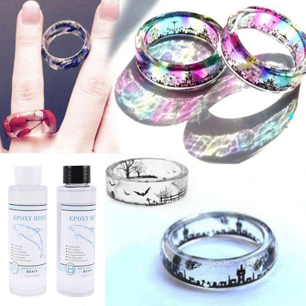 Kit de durcisseur en résine époxy, facile à mélanger, fournitures de bricolage pour moulage artistique, projets de bijoux, adhésifs TS1