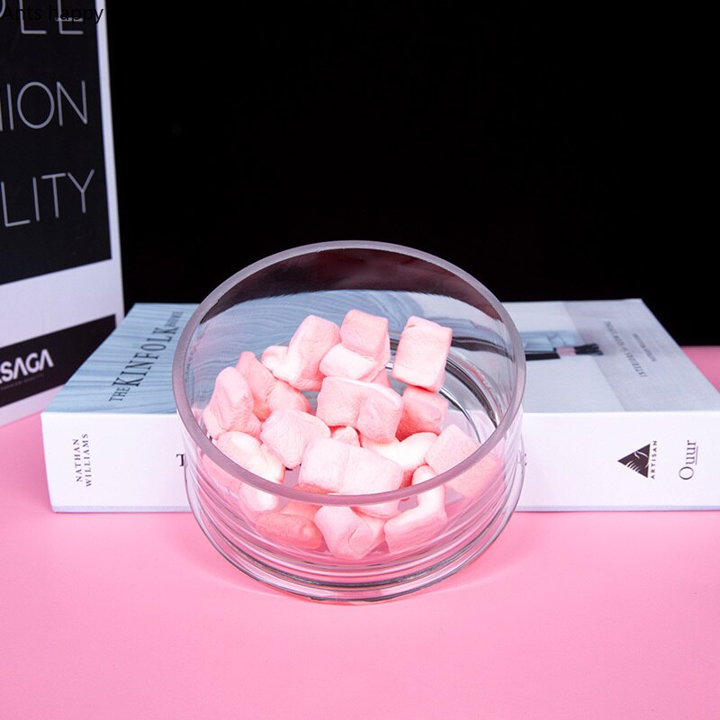 Crystal Candy Jar Transparent Glass with Lid Four Floors Food Storage Tank Home Use Desktop Multi-layer Decoration Glass Jar