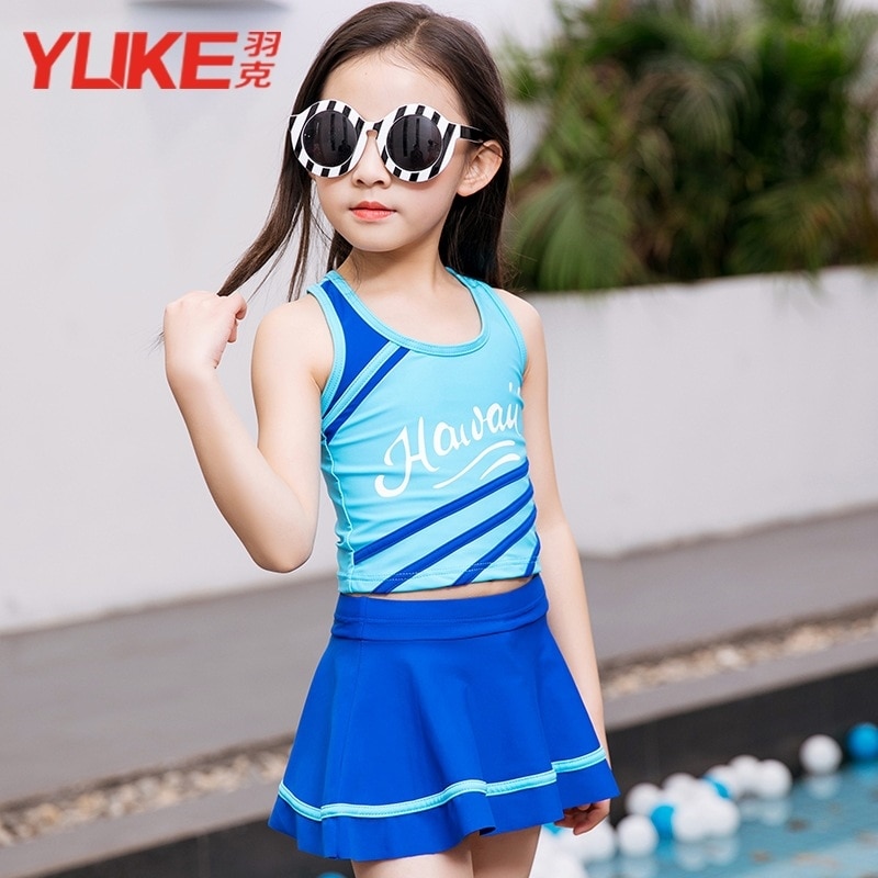 Toddler Pieces Girls Summer Swimwear Soild Baby Kids Swimwear Biquini Infantil Swimsuits Bikini Set For 6-15 Years