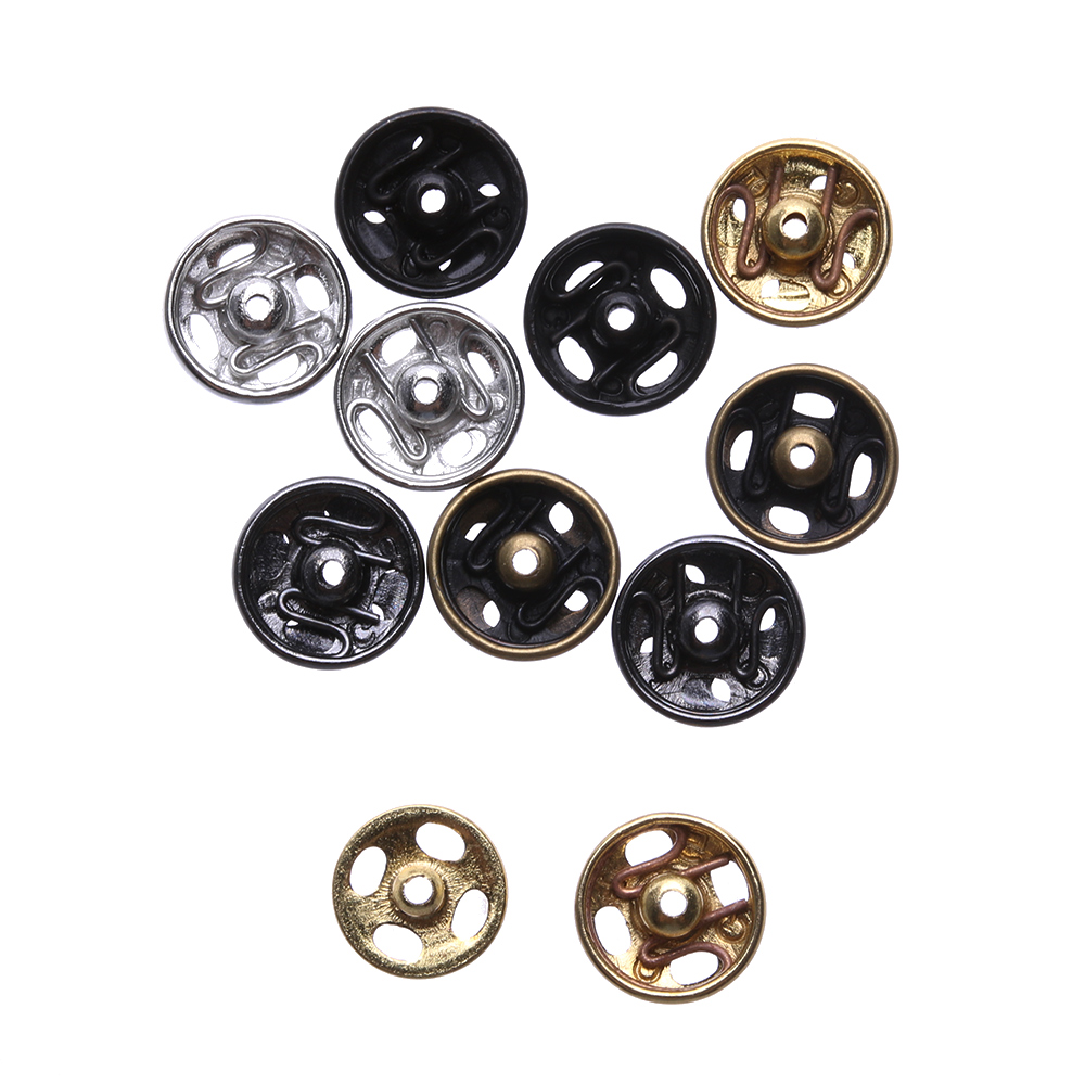 Mini botones para ropa de muñeca, hebilla de Metal redonda de 5mm, broche Invisible, ropa de muñeca de dibujos animados, costura DIY, accesorios hechos a mano, 10/24 Uds.