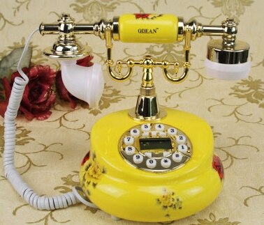 Ceramic rustic antique telephone home vintage telephone Caller ID: Default Title