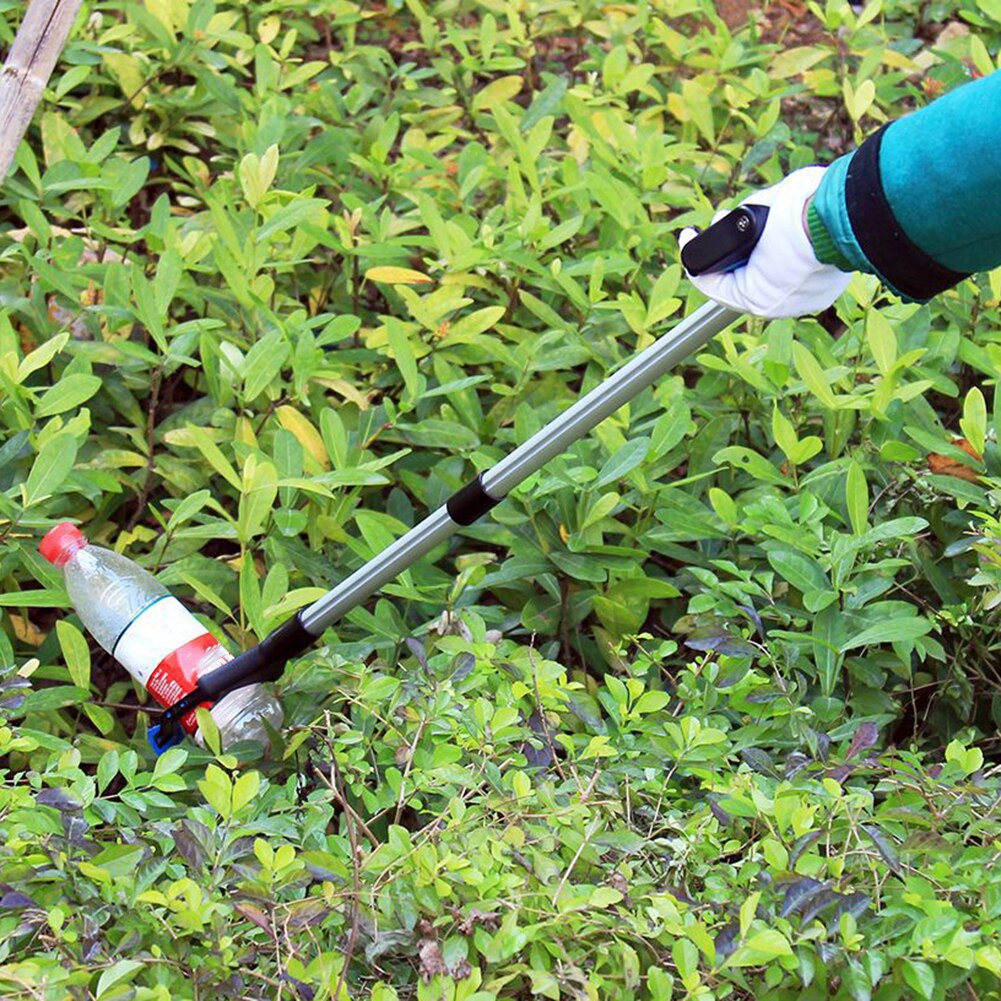 Pinzas largas plegables para recoger basura, herramientas de limpieza del hogar, agarre manual