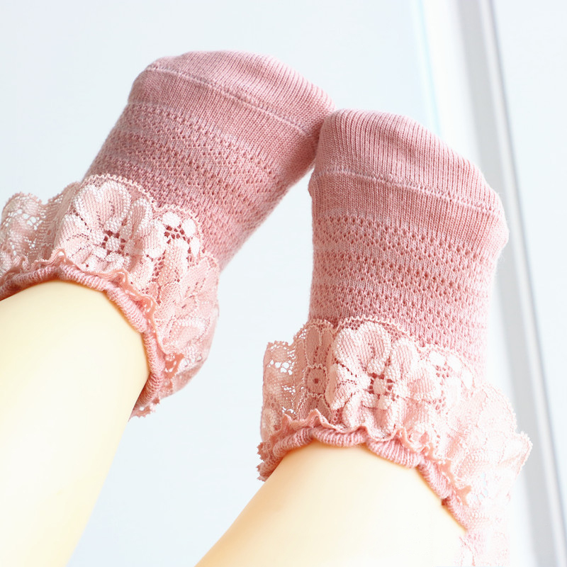 Winter Autumn Baby Socks Cute Lace Flower Princess Soft Cotton Toddler 6-24 Months Baby Girl socks