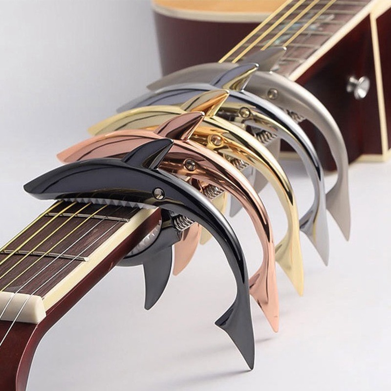 Metal shark gitaar capo, ukelele capo voor akoestische elektrische gitaar, bas capo, muziekinstrumenten accessoires