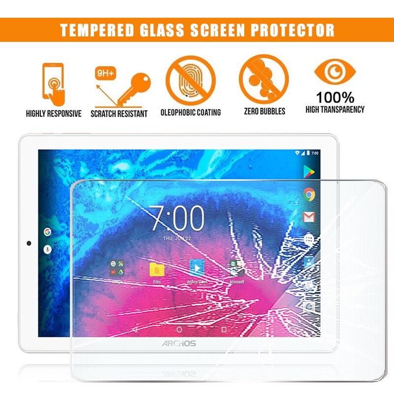 For ARCHOS Core 101 3G V2 Tablet Tempered Glass Screen Protector Premium Scratch Resistant Anti-fingerprint Film Cover: Default Title