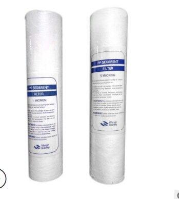 4 st pp bomullsfilter vattenfilter vattenrenare 10 tum 1 mikron sediment vattenfilter patronsystem omvänd osmos: 2 st