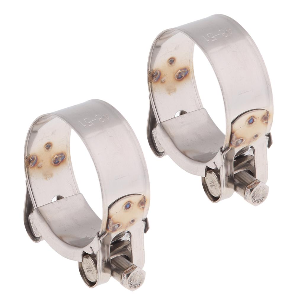 2 Pieces Exhaust Clamp Clamps 32-35mm; 36-39 Mm Motorcycle Exhaust Clamp
