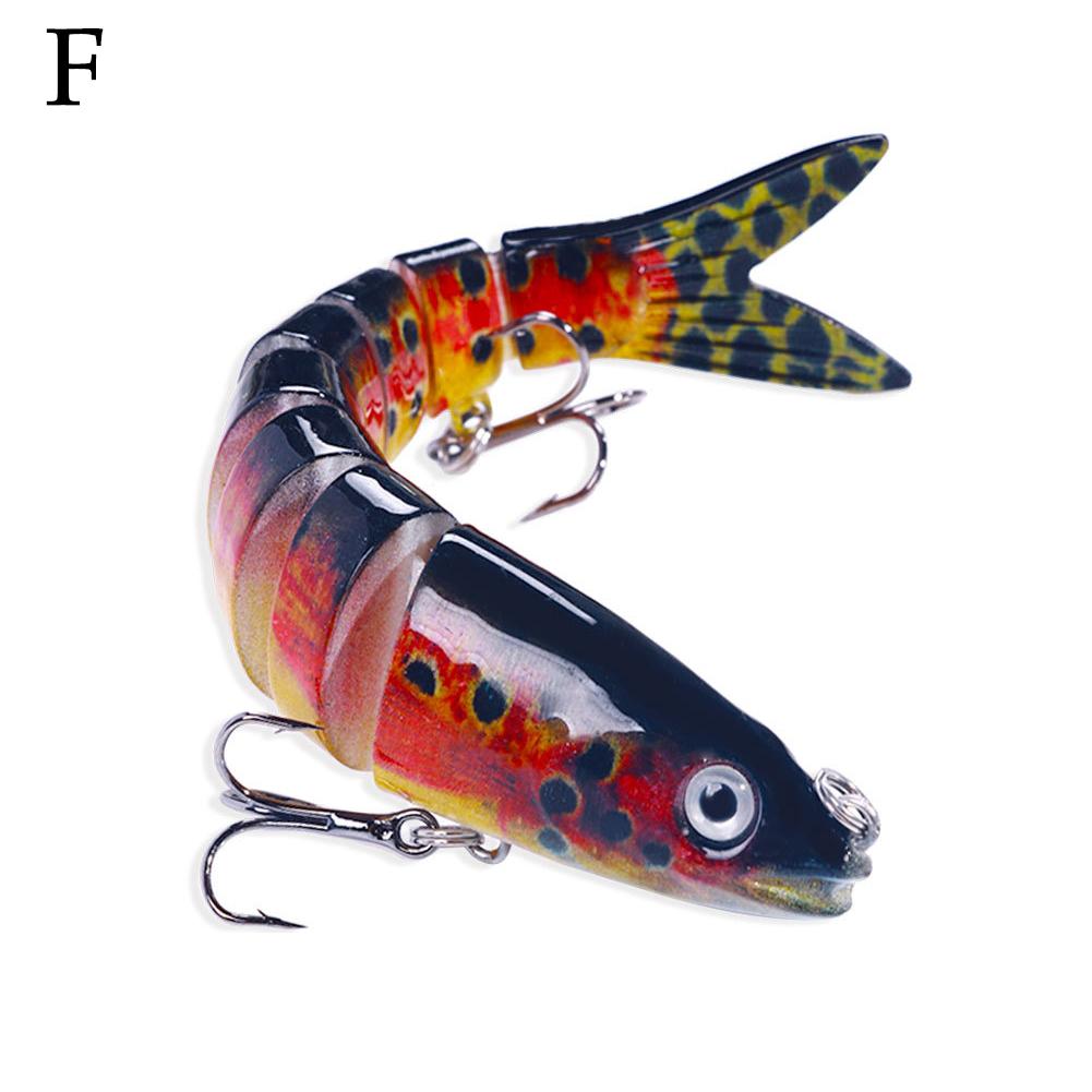 13cm 18g Multi Jointed Swimbait Fishing Lures Sinking Hard Bait Crankbait Wobbler For Pike Bass Musky Tackle: Light Grey