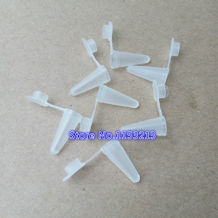 1000 Pcs/lot 0.1ml Laboratory PCR short tube with flat cover EP tube 100ul PP microcentrifuge tube 6*17mm tip plastic tubes