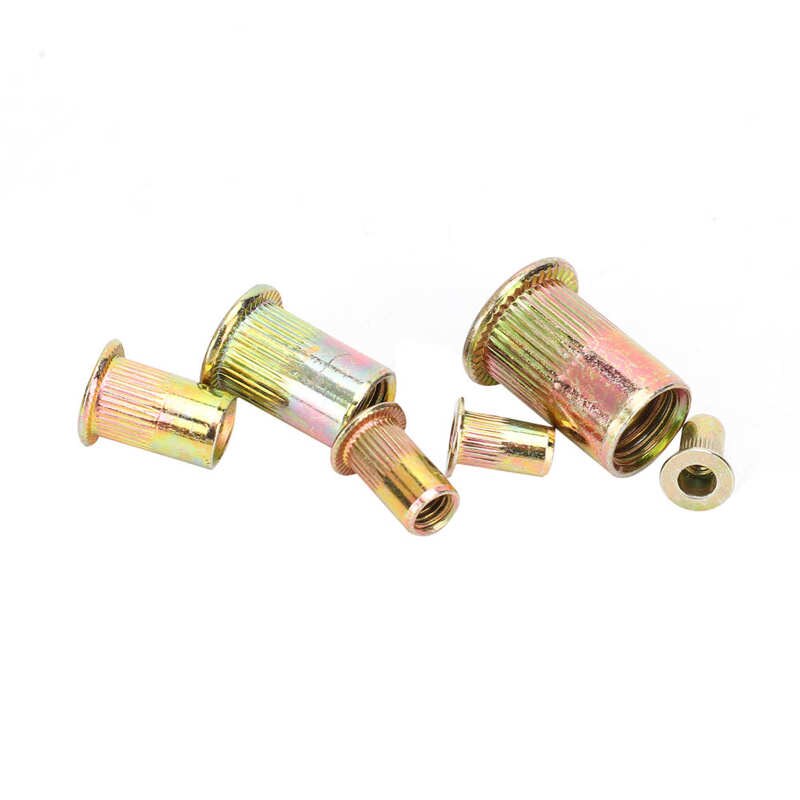 Kit de tuercas de remache de acero al carbono galvanizado tuerca de remache mezcla M3/4/5/6/8/10 inserte Nutserts Kit surtido adecuado para el ajuste de