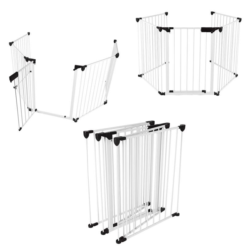 4/5 PCS Safety Barrier Children's Home Playpen Fencing Gate Crib Pet Dog Cat Fence Gates For Security Guard Pet Supplies HWC