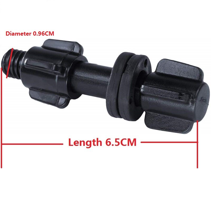 Un ensemble de vis de bobine de recherche en plastique noir et des accessoires de détecteur de métaux de rondelles