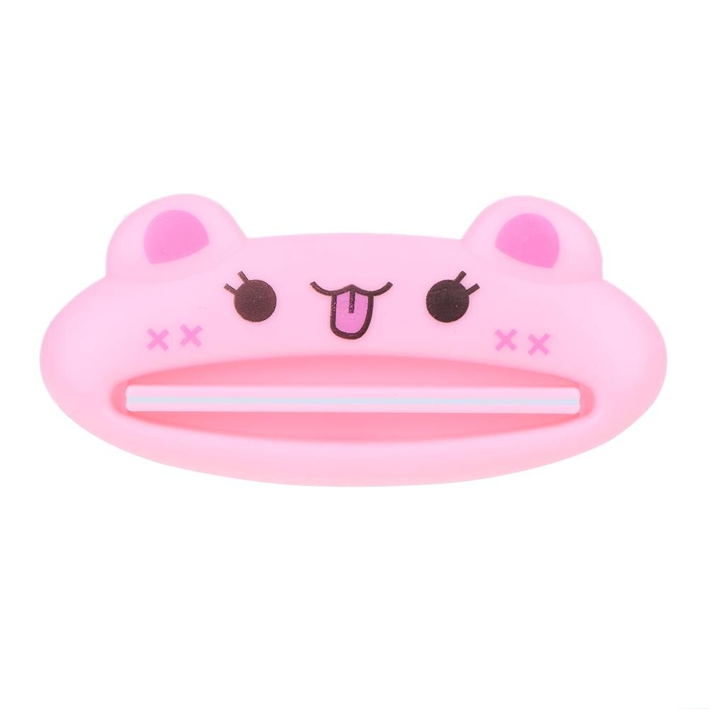 1Pc Toothpaste Squeezer Cute Cartoon Animal Toothpaste Squeezer Cosmetics Bathroom Tube Dispenser: pink cat