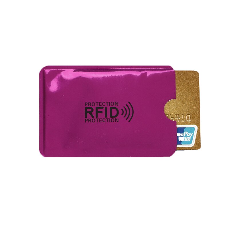 Colorful Anti Rfid Wallet Blocking Reader Lock Bank Card Holder Anti-Scan RFID Blocker NFC Shielding Credit Cards Bag BAG1035