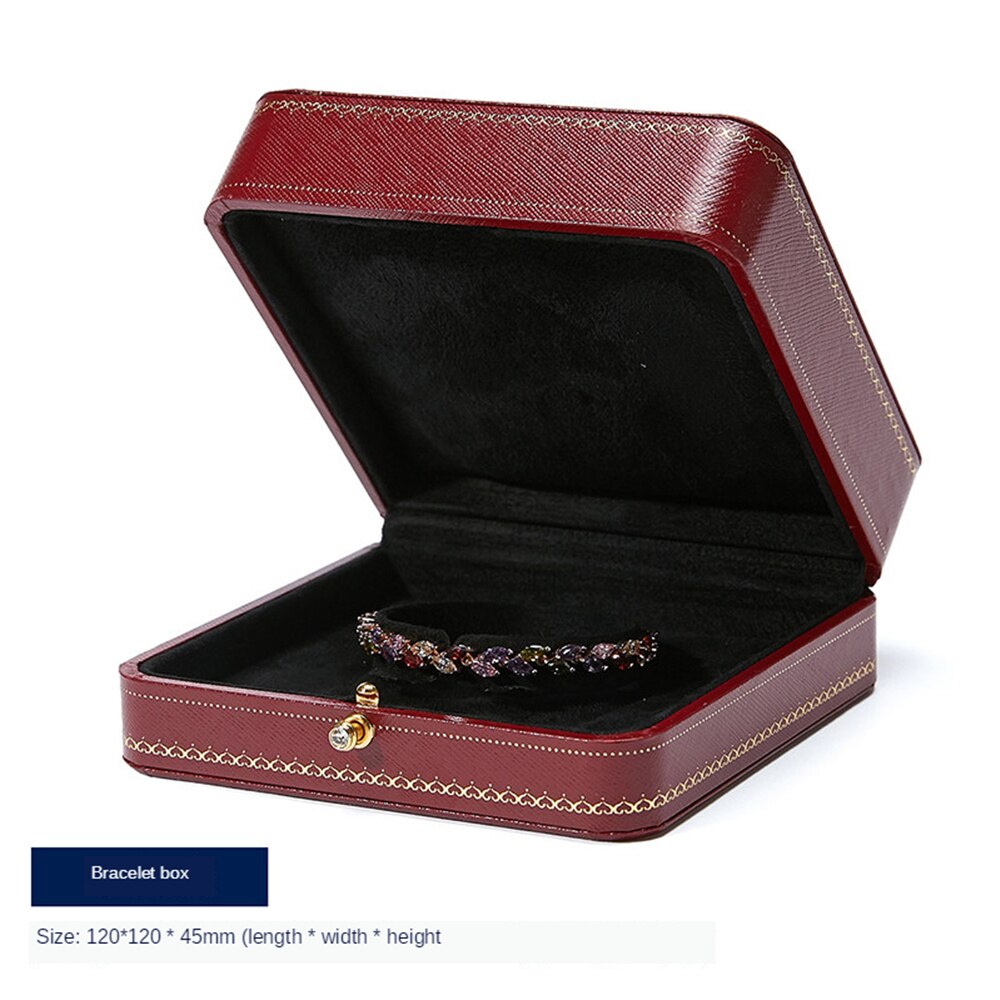 B-LIFE Premium Leather Necklace Box Pendant Storage Case Perfect for Engagement Bride Wedding Photography Bridal: O 4