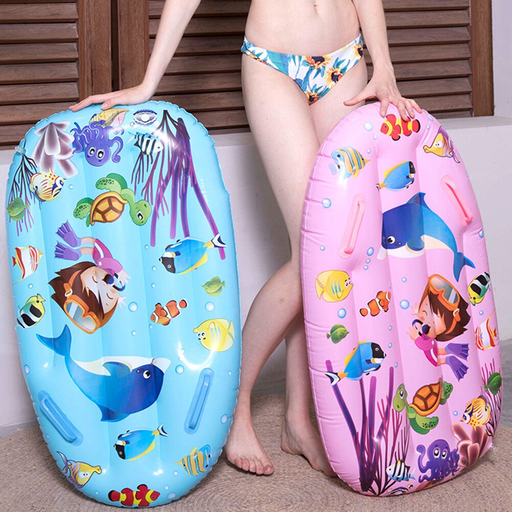 Kids Cartoon Opblaasbare Drijvende Bed Veiligheid Vouwen Surfplank Zwemmen Ring Water Spel Speelgoed Drijfvermogen Boord Strand Slaapmat