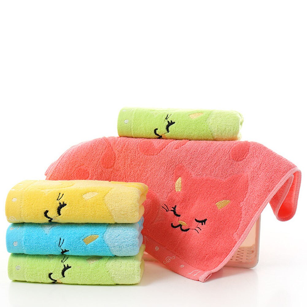 Cute Cat Towel Soft Bamboo Fiber Towel Strong Water Absorbing Home Bathing Shower Towels THIN889