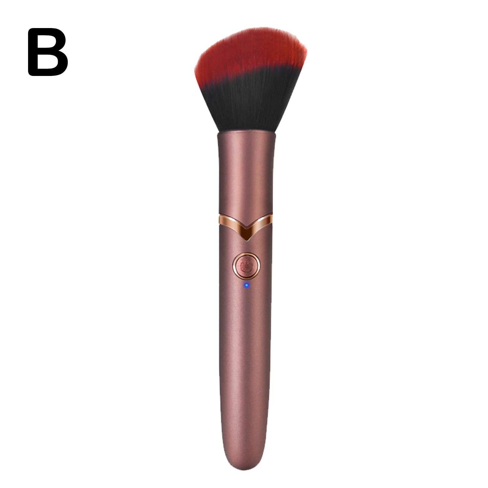 Elektrische Kosmetik Pinsel Foundation Erröten Lose Pulver Pinsel Schönheit Werkzeuge Waschbar Vibration Wiederaufladbare Make-Up Pinsel Werkzeuge: green