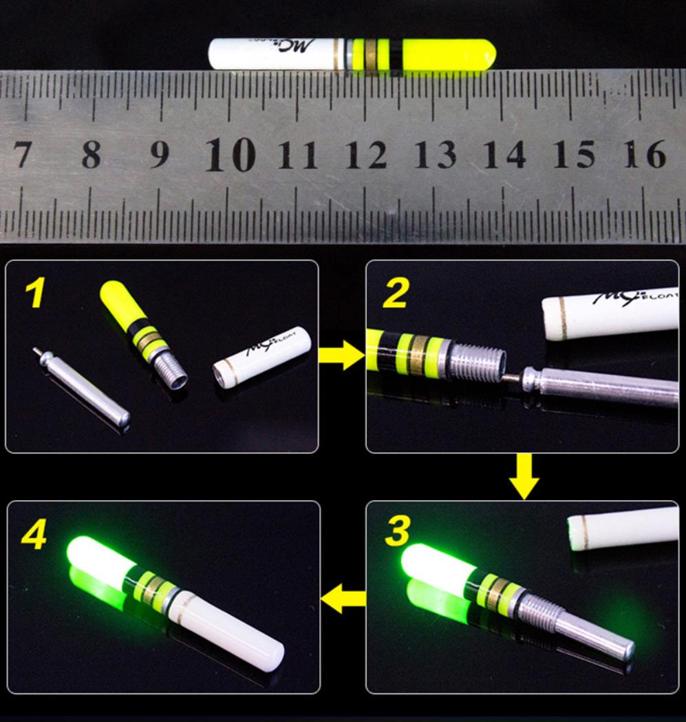 Bâton lumineux LED électrique pour la pêche, avec batterie, Tube de nuit, matériel électronique lumineux, 1 pièce