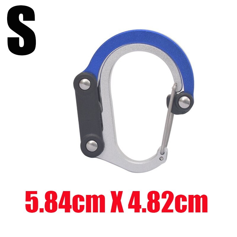 hybrydowy bieg spinacz - 360 ° karabinek obrotowy hak klip nieblokujący mocne klipsy robić wędkowania kemping piesze wycieczki plecak podróżny: S2