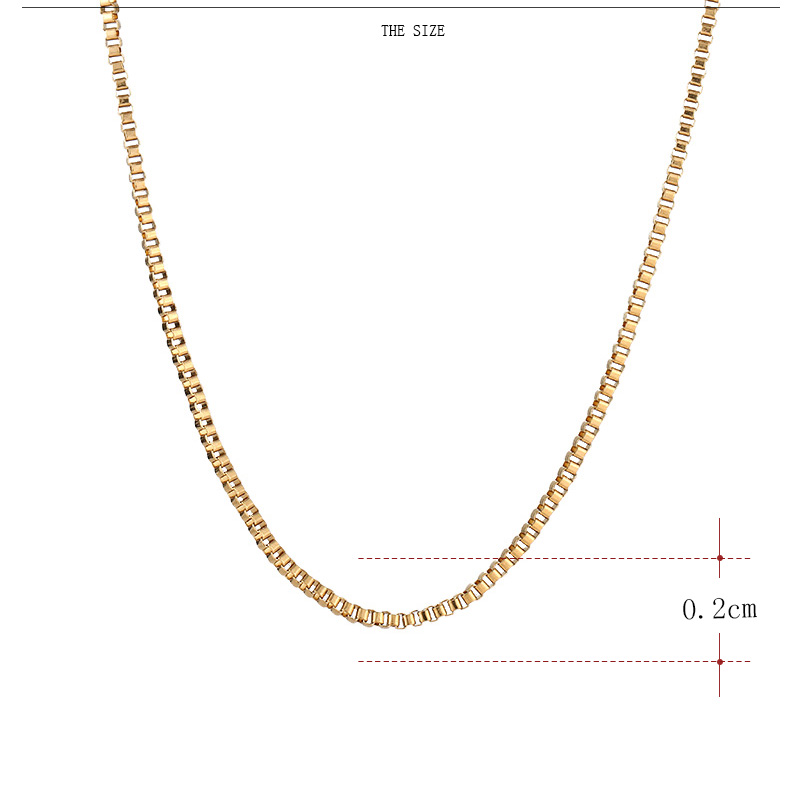 CACANA Stainless Steel Chain Necklaces For Man Women Gold Silver Color For Pendant 0.2cm Square Buckle Donot Fade Jewelry N1890