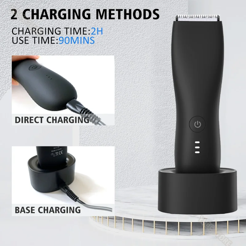 Máquina de corte de cabelo profissional aparador de barba barbeador elétrico para corpo adulto barbear ipx7 à prova dwaterproof água segurança navalha clipper