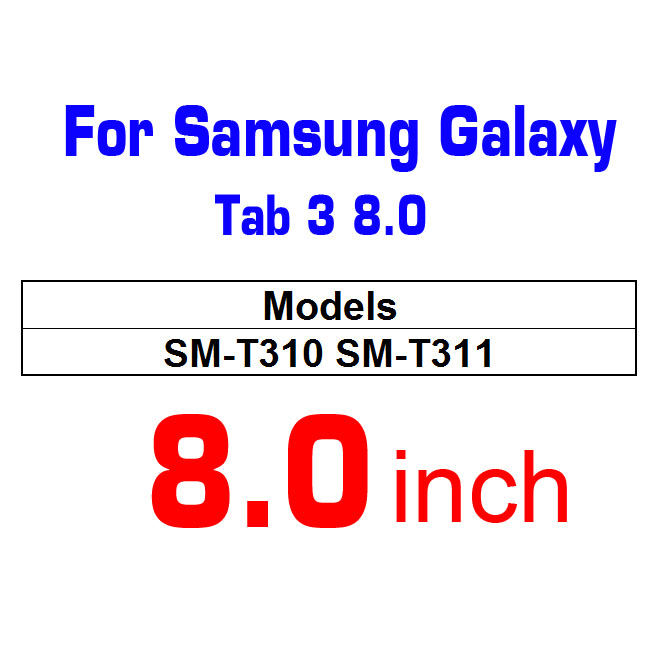 Gehard Glas Voor Samsung Galaxy Tab Een J 7 8 Inch SM-T550 T555 T280 T285 Screen Protector Voor Tab 4 3 8.0 7.0 SM-T230 T235 T310: Tab 3 8.0 T310 T311