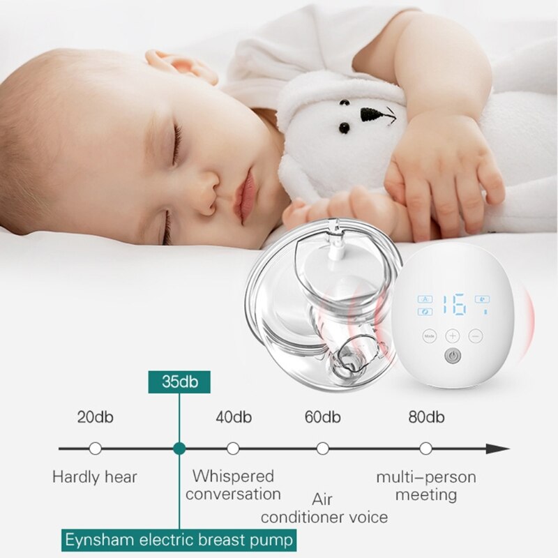 Elektrisk brystpumpe dobbelt lydløs bærbar automatisk mælker usb genopladelig håndfri bærbar babymælkekstraktor