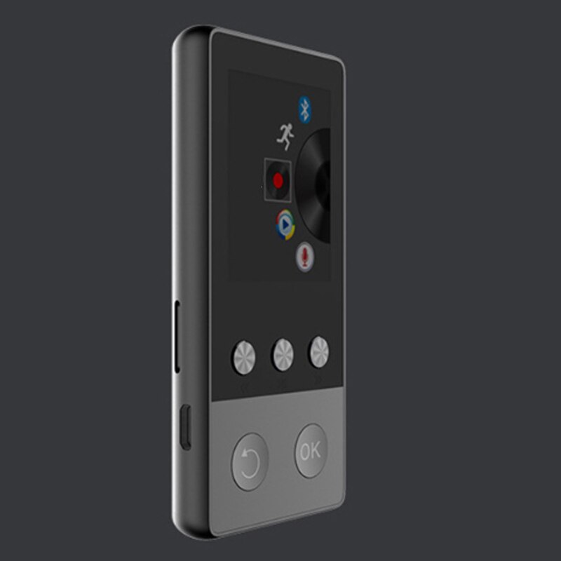 A5 PLUS reproductor de Mp3 Bluetooth Mp4 Walkman estudiante puede Insertar tarjeta Ultra-Delgado MP3-Black