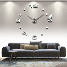 3D acrylique horloge murale bricolage numérique horloge murale oiseau horloge murale décoration directe