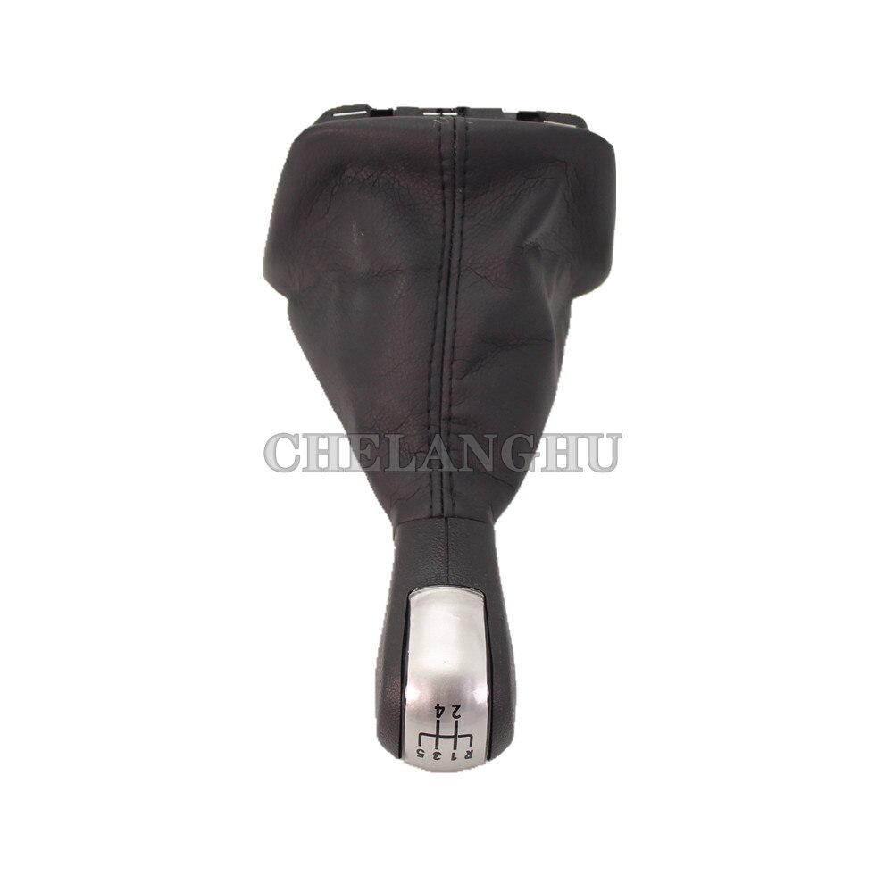 For Skoda Octavia A5 MK2 Sedan Combi 2004 2005 2006 2007 Car-styling 5 Speed Gear Stick shift knob Level leather Boot