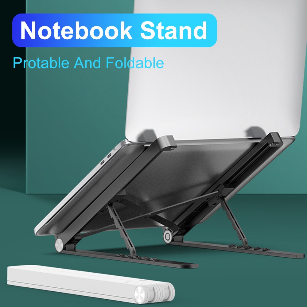 Laptopständer für macbook pro 13 air, tragbarer, faltbarer ständerhalter für notebook-tablet, schreibtischhalterung, riser, laptop-zubehör