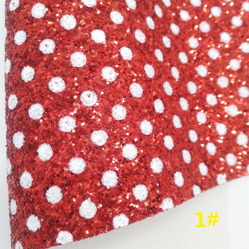 Rode Stippen Glitter Stof, Lizard Faux Leer Stof, synthetisch Leer Blad Voor Diy Bows A4 Size 8 &quot;X 11&quot; Twinkling Ming XM096