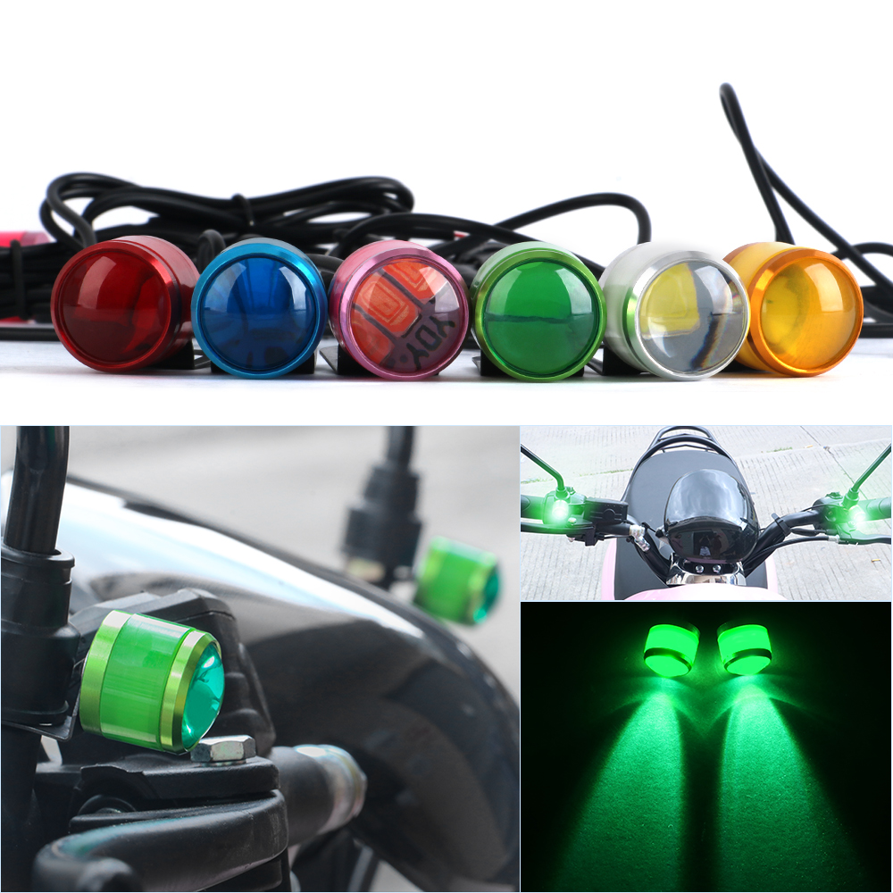 Foco estroboscópico intermitente para motocicleta, luz LED DRL para conducción, lámpara de espejo de ojo de águila, accesorios estroboscópicos para Moto ATV, 2 uds.