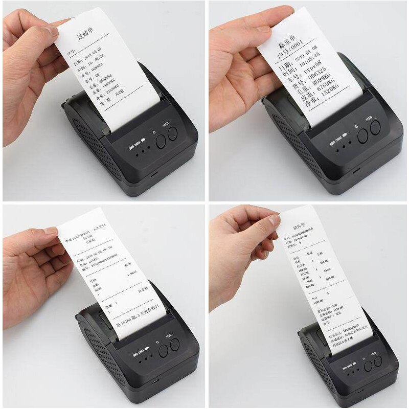 Mini imprimante de Ticket de reçu thermique sans fil d'imprimante de Bluetooth de poche pour la Machine de facture de téléphone portable 58mm pour le magasin de supermarché