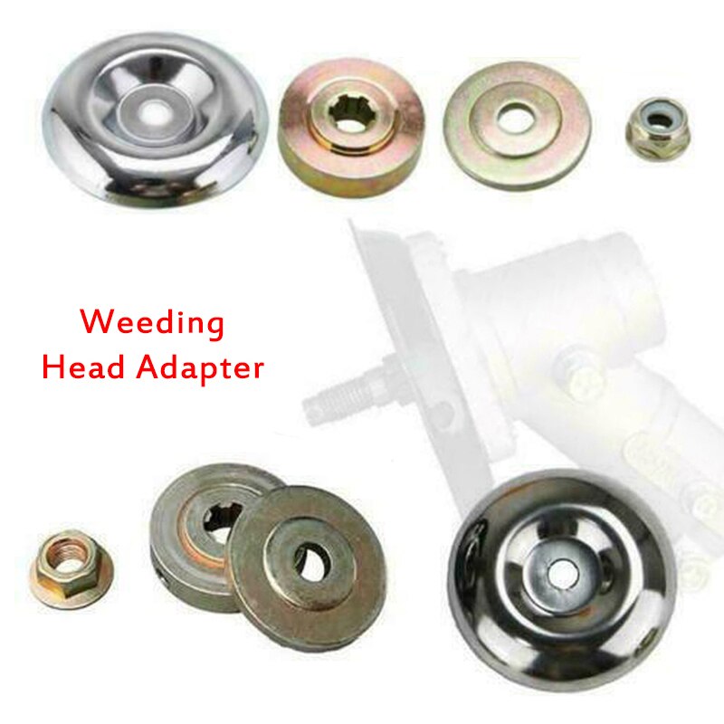 Weeding Head Adapter Lawnmower Blade Adapter Nut Fixing Kit Universal Lawnmower Metal Gearbox Blade Replacement Accessories